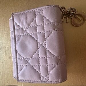 Dior quilted trifold wallet
